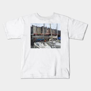 Honfleur France harbor Kids T-Shirt